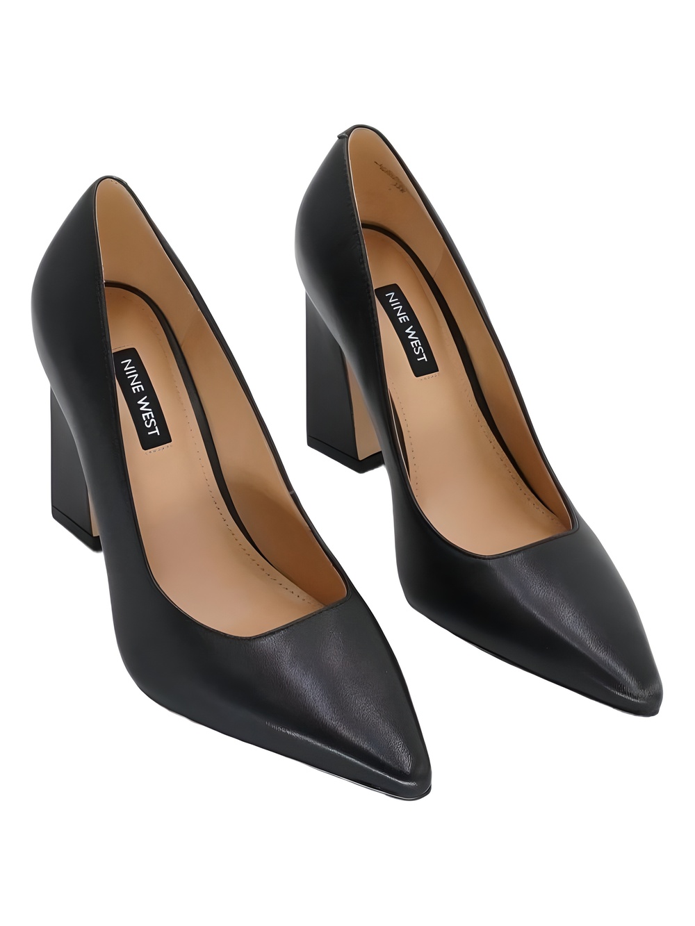 Nine West Womens Tamant Block Heel Dress Pumps Black Size 6.5M